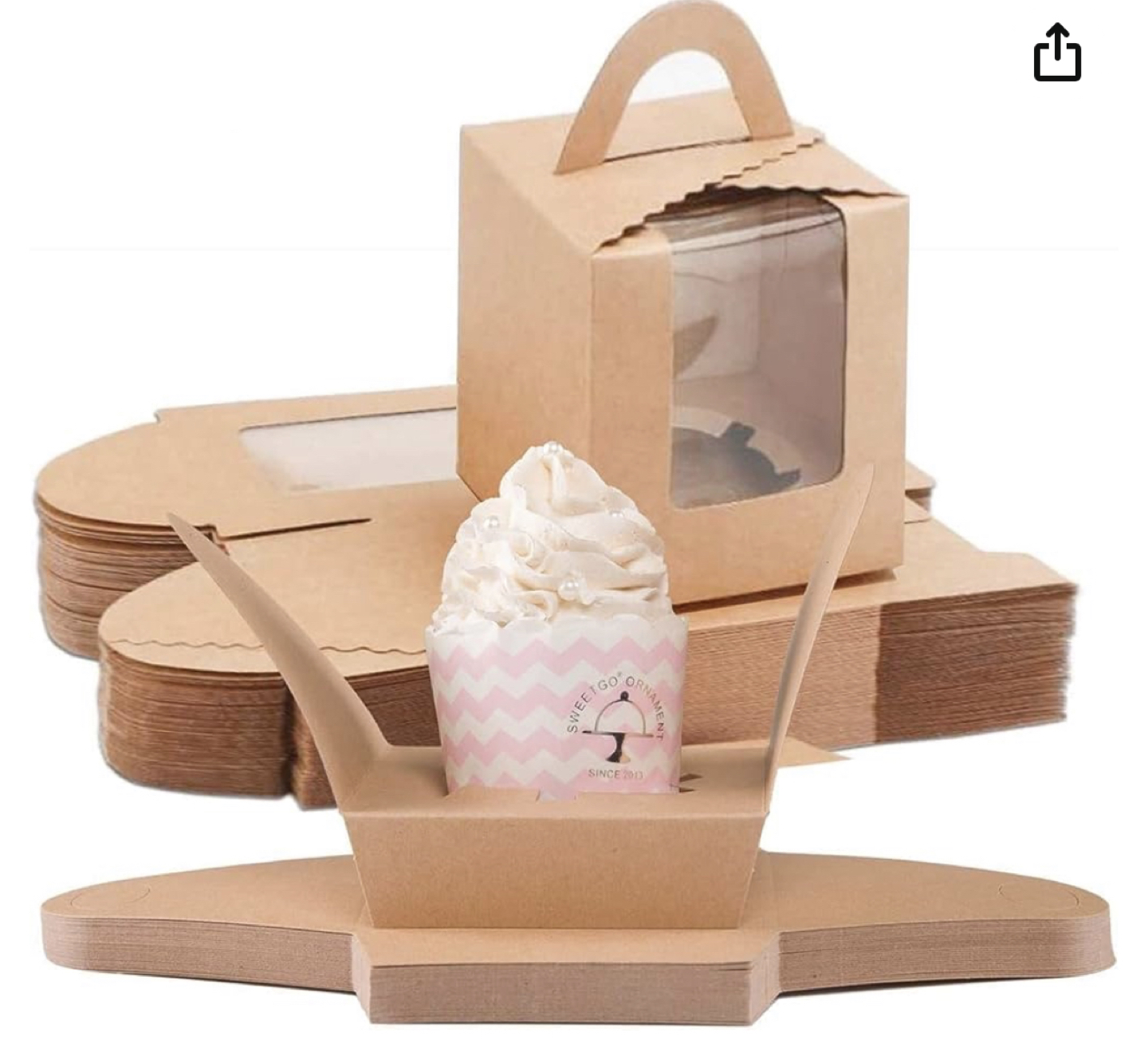 Single Cupcake boxes- lot of 59 thumbnail