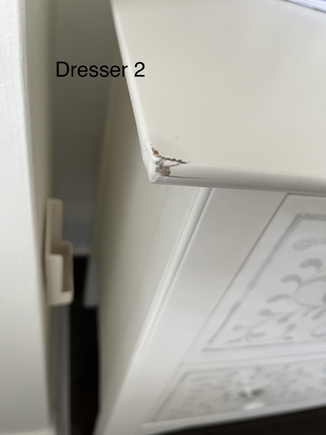 TWO Fabulous sturdy stencilled 2 drawer chest/nightstand image indicator(8)