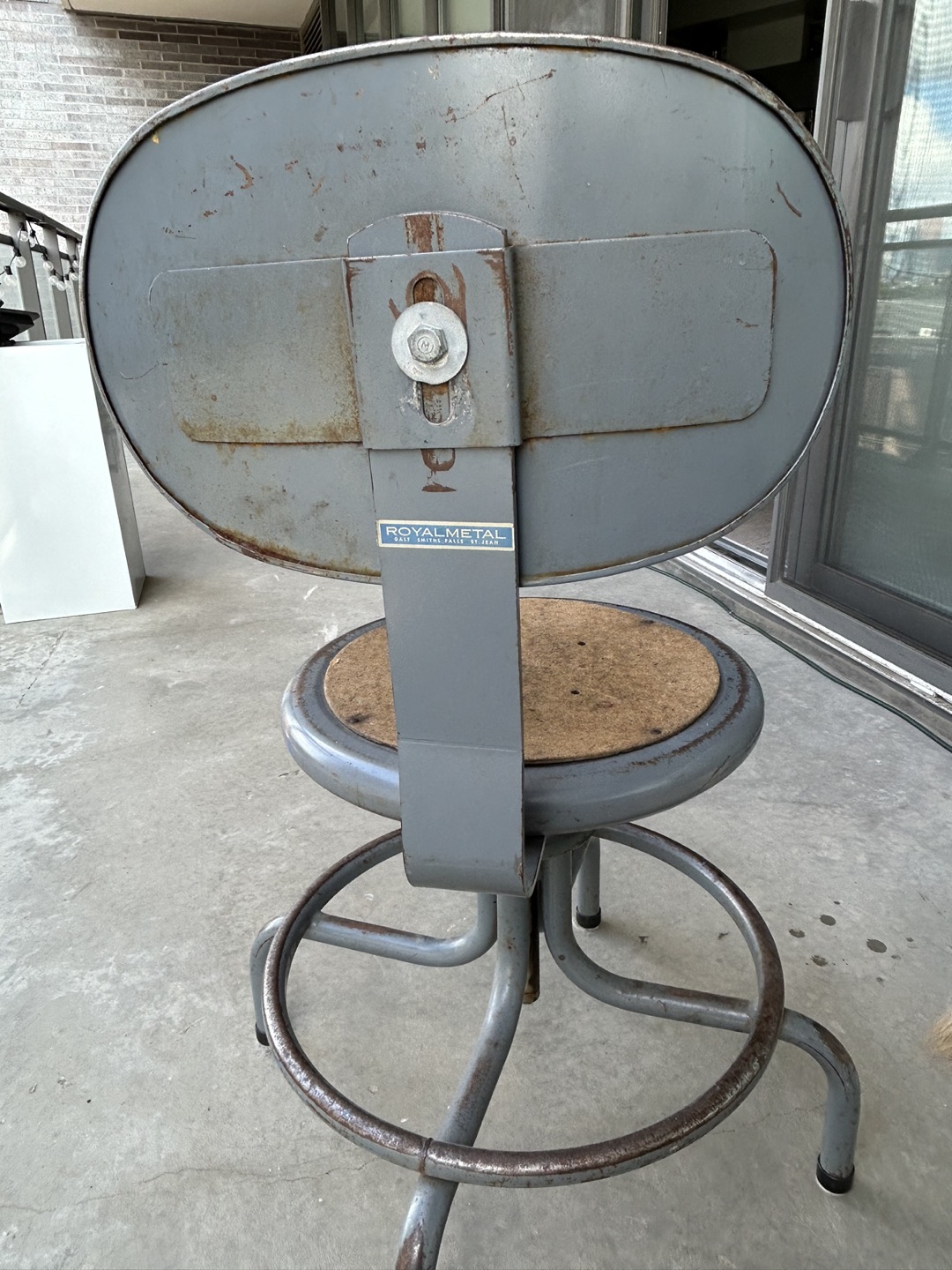 Vintage metal swivel chair - photo 3