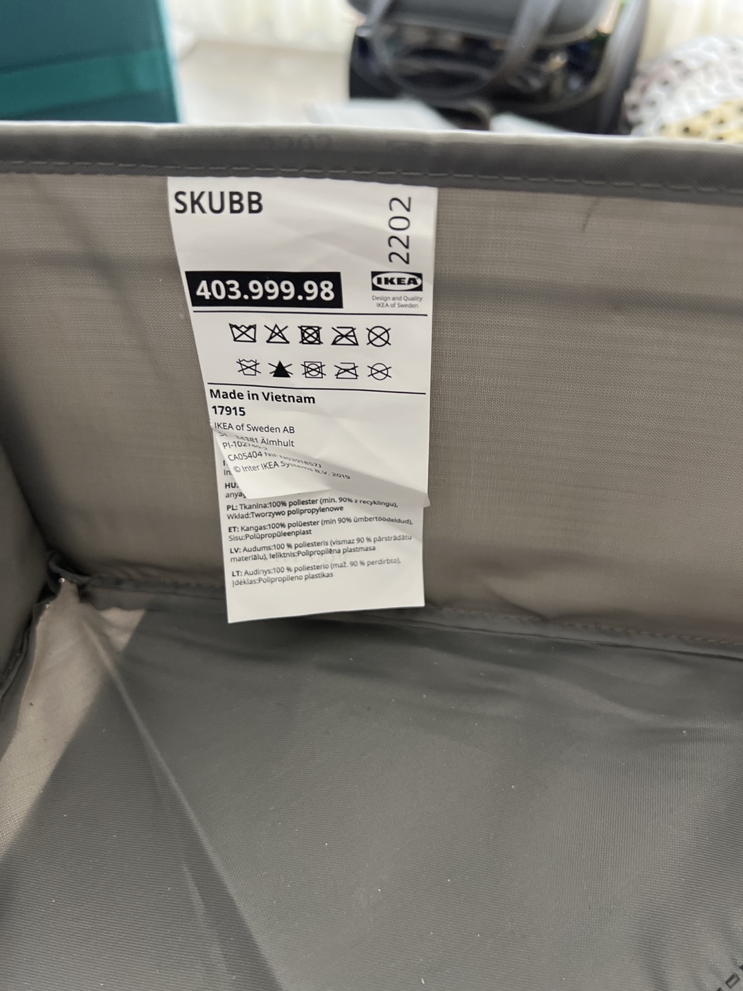 IKEA fabric storage box, storage, box image indicator(2)