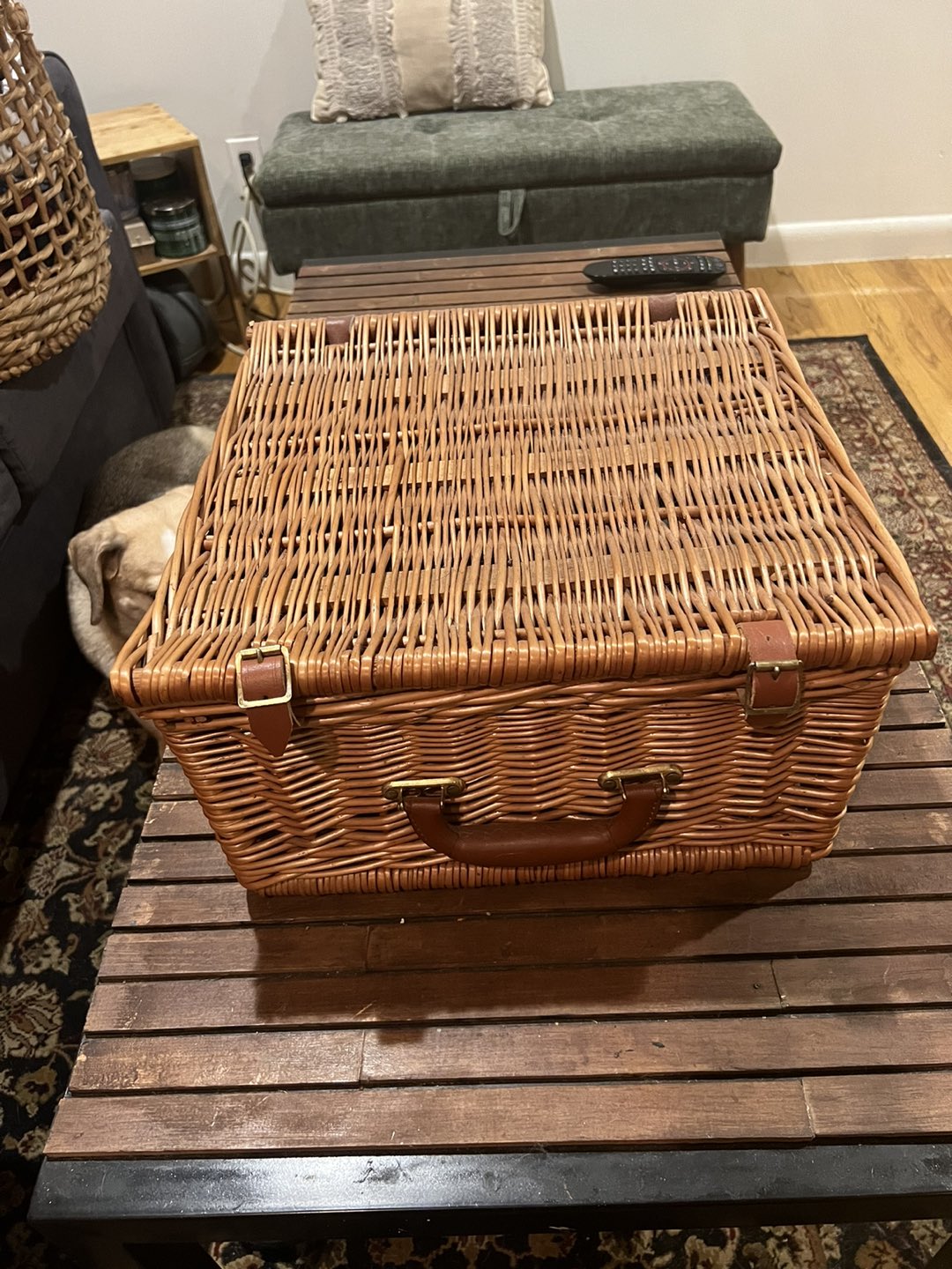 Vintage Wicker Picnic Basket