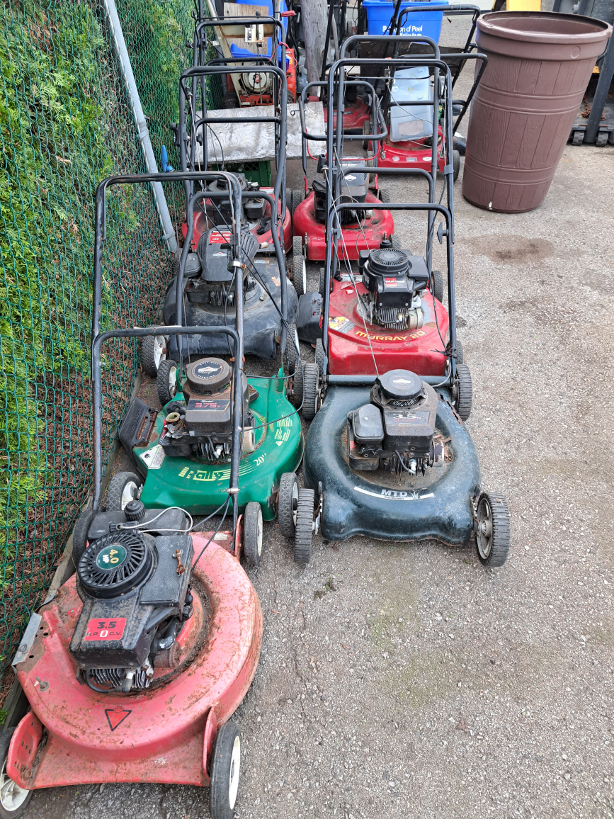 non working lawnmowers