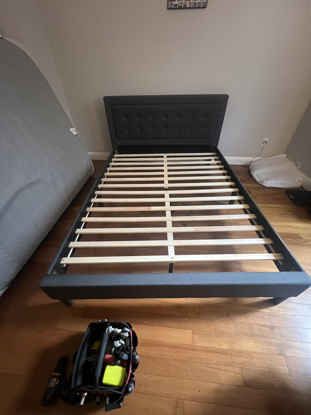 Queen bed frame and headboard (mattress not included) - photo 5