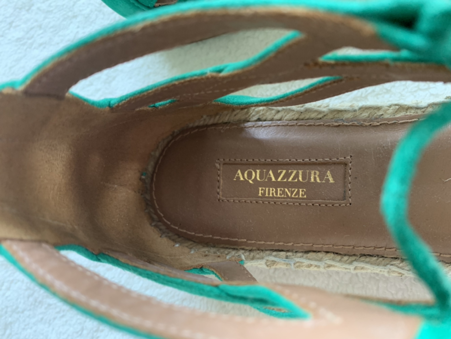 Aquazurra Kelly green Espadrilles- Size 9.5- Rare image indicator(5)