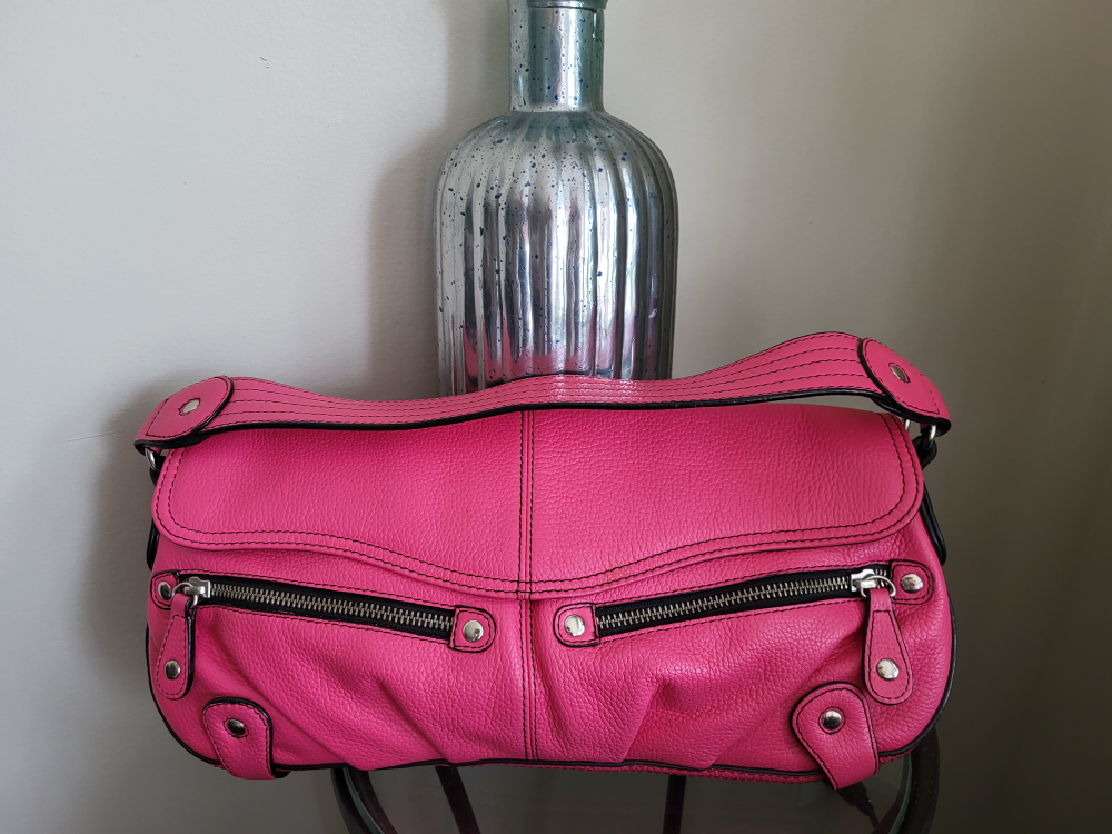 Danier genuine leather pink color bag