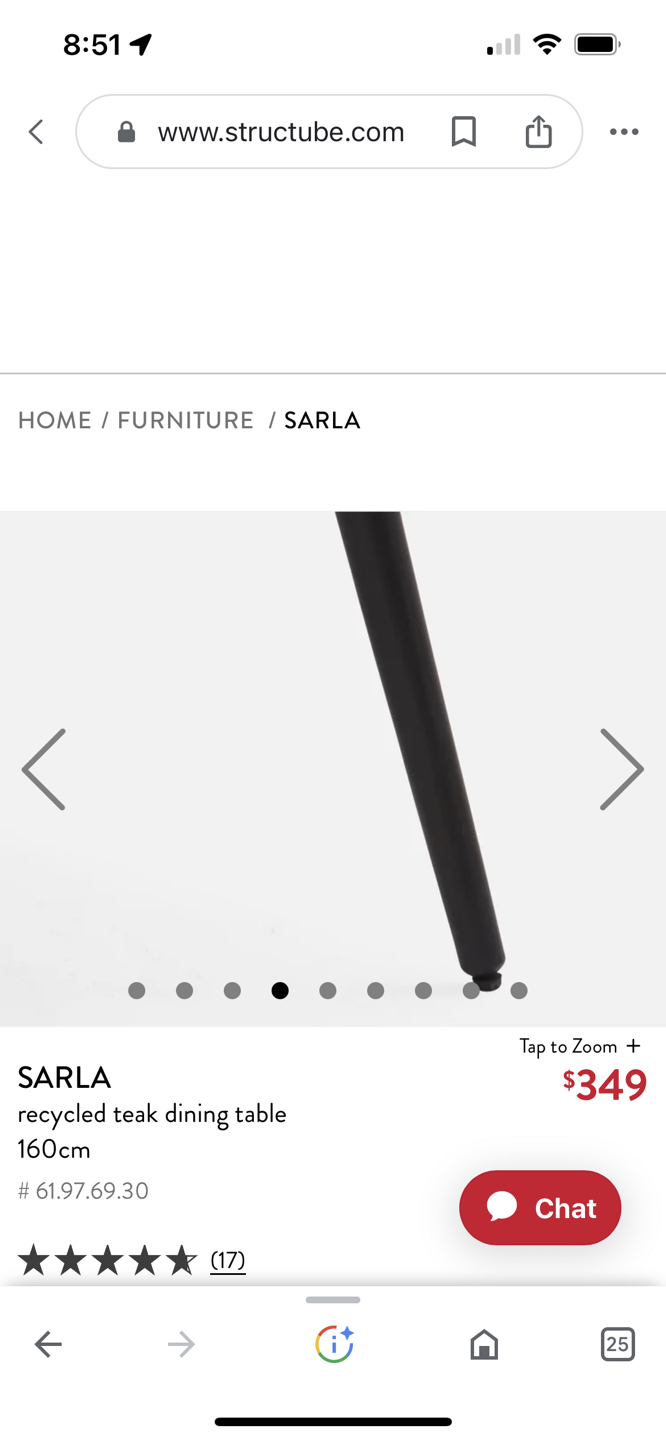 Structube Sarla Dining Table and Chairs - photo 3