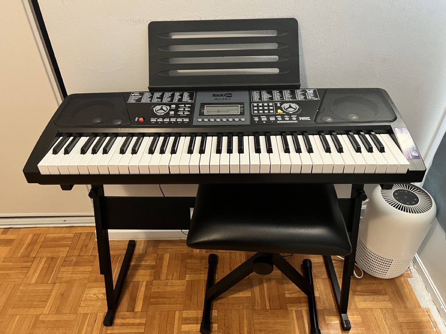 Kids RockJam Keyboard with stand and bench