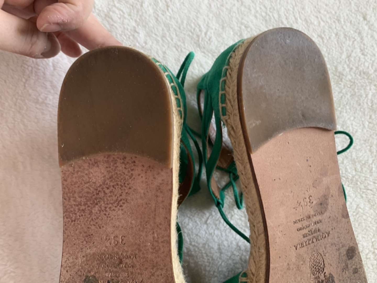 Aquazurra Kelly green Espadrilles- Size 9.5- Rare image indicator(8)