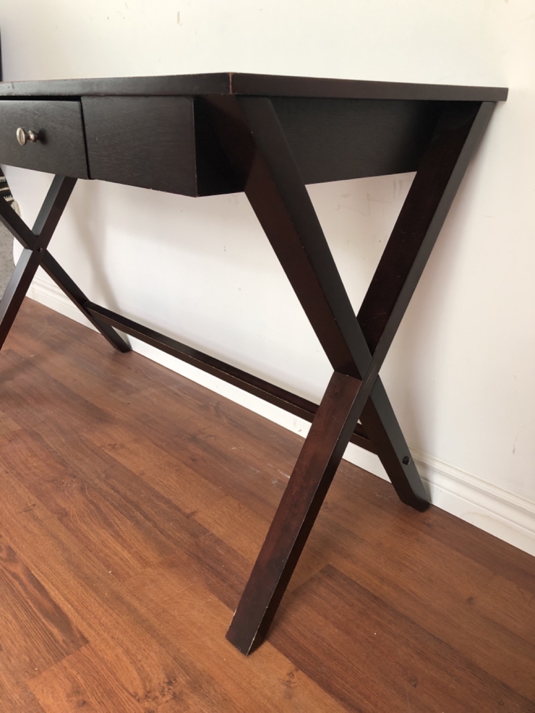 Modern & sleek heavy black/brown desk - photo 4
