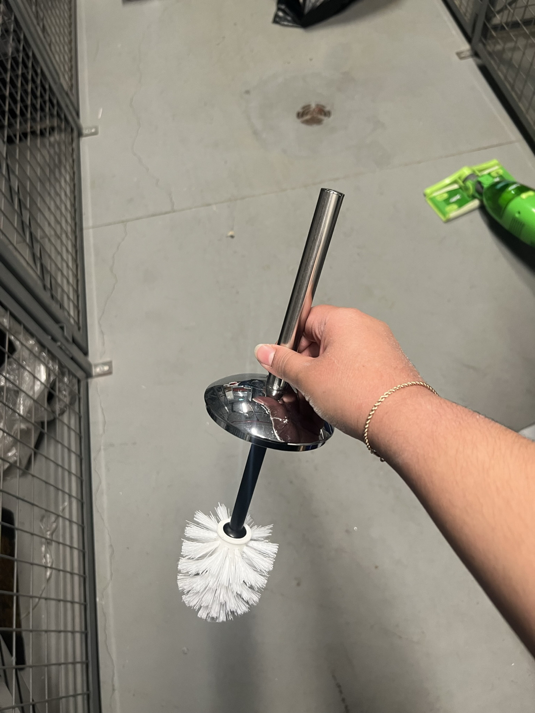 Unused toilet brush and holder thumbnail