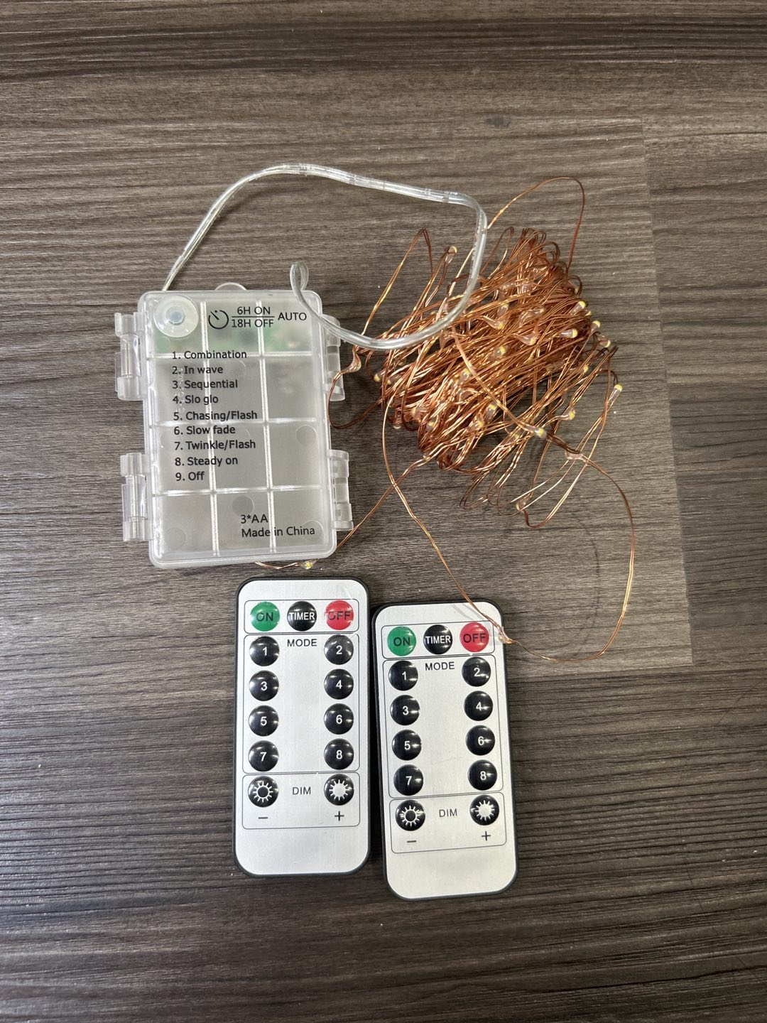 Wire Fairy Lights - battery powered remote controlled