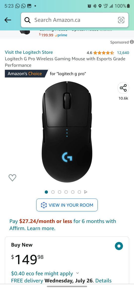 Logitech G Pro Wireless Gaming thumbnail