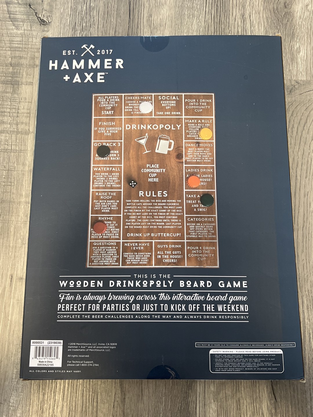 Drinkopoly board game.  New un opened image indicator(2)