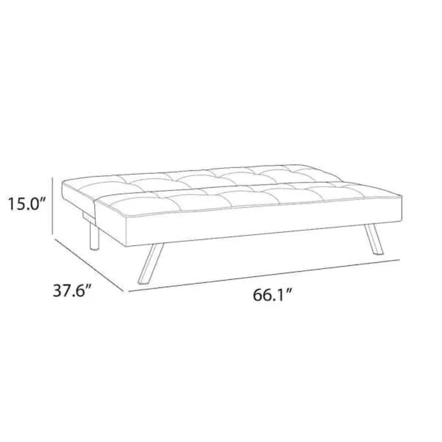 Serta Corey Black Convertible Sofa - photo 2