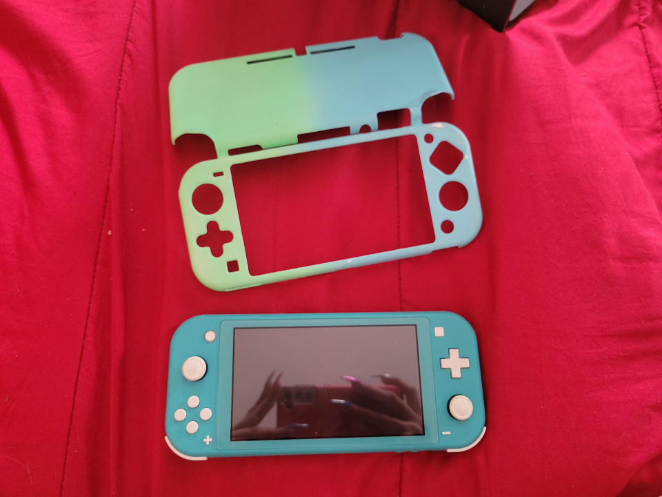 Nintendo switch lite with case + games