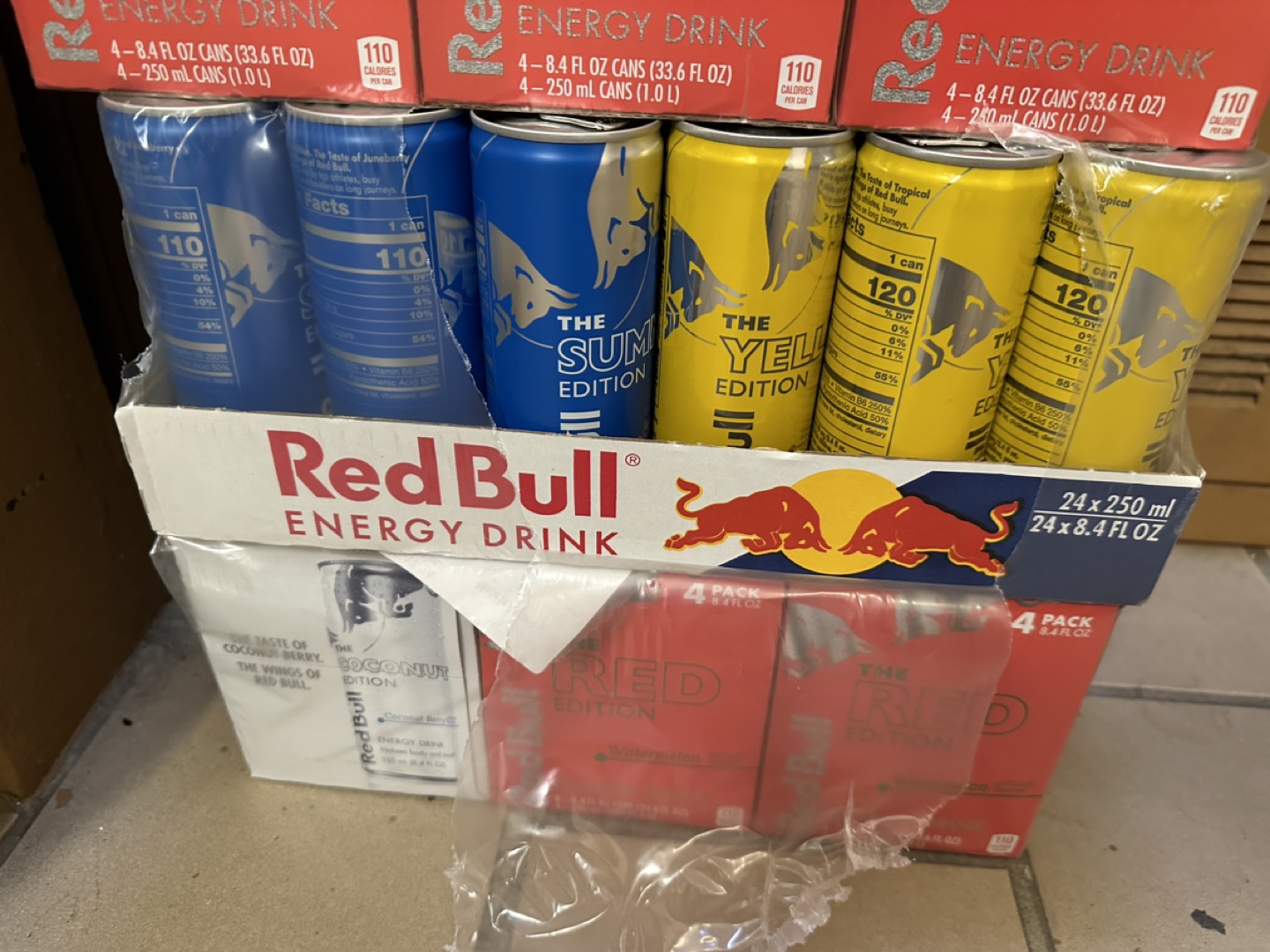 RED BULL DRINKS - 7 cases (24 cans in ea case). - photo 5