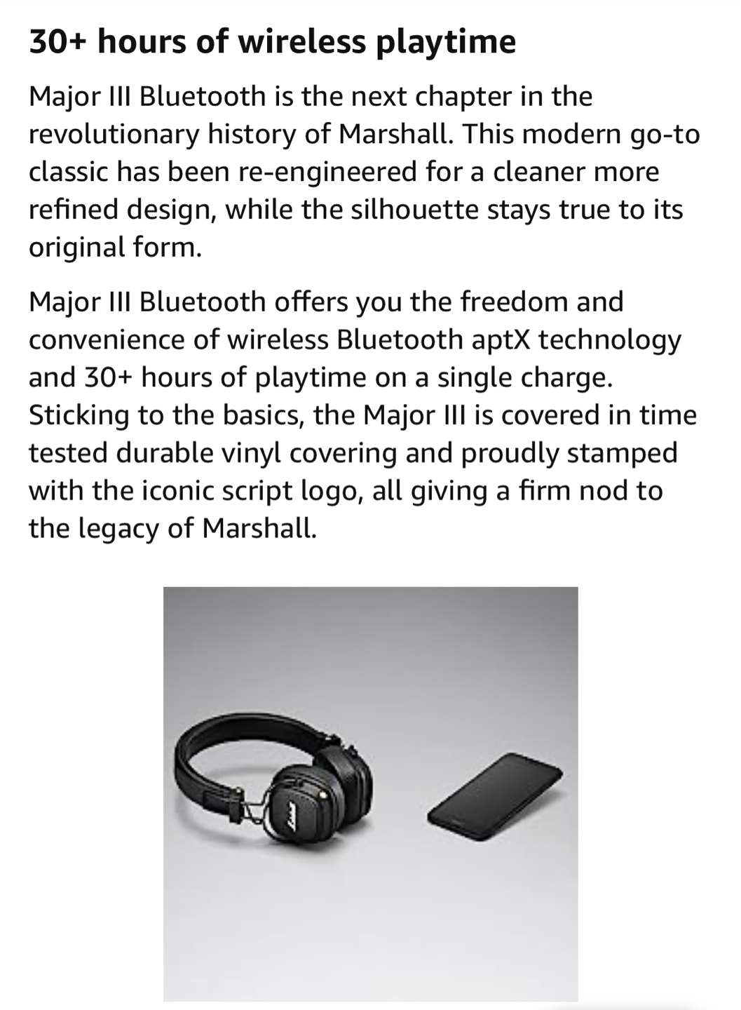 Marshall Major 3 headphone - photo 3