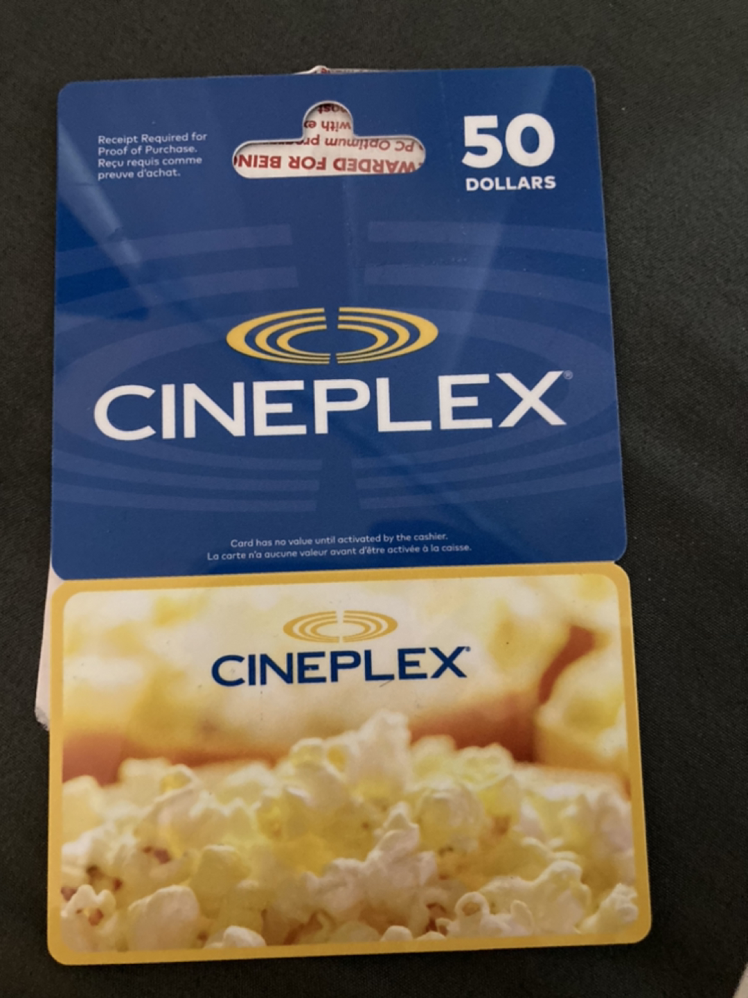$50 Cineplex Gift Card