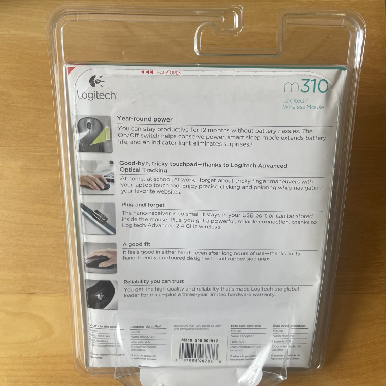 Logitech M310 Wireless Optical Mouse -Blue image indicator(6)