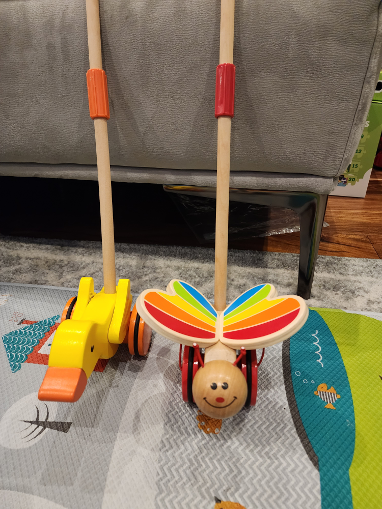 Toddler Wooden Push and Pull Toys x2 thumbnail