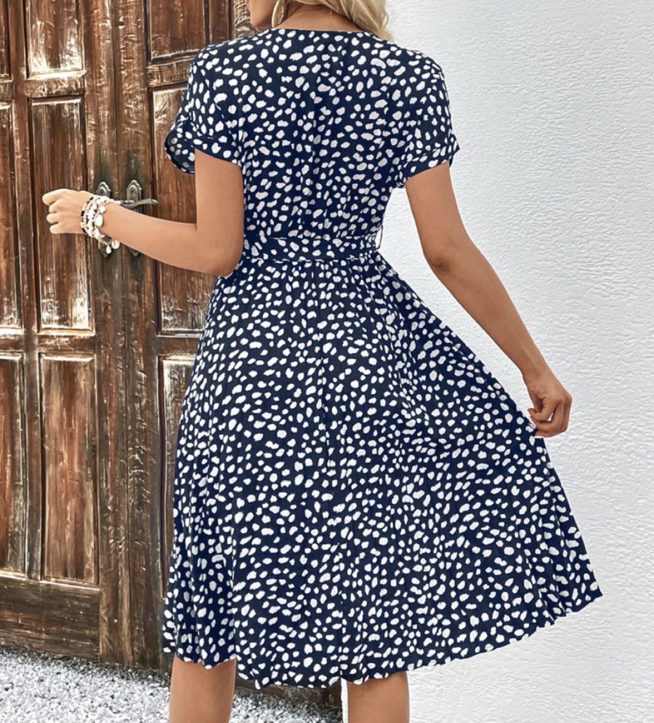 Pleated Belted Dress image indicator(2)