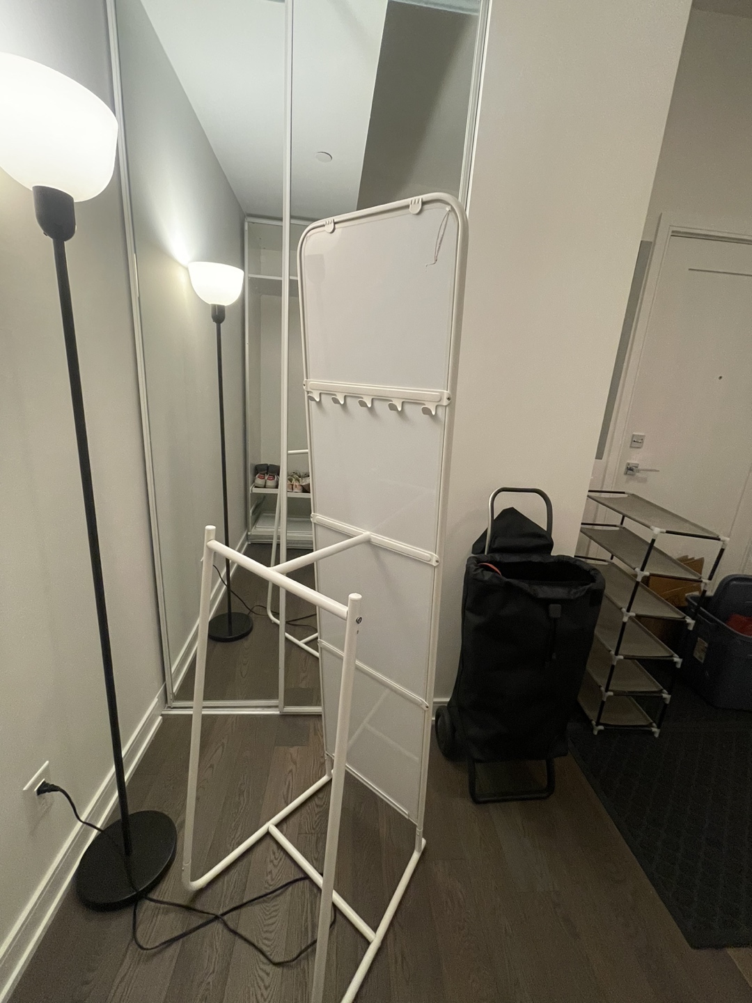 Full length mirror with hooks on back - photo 3