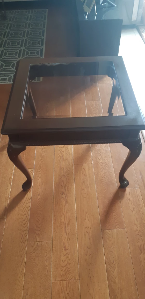 Square Walnut Wooden Coffee Table image indicator(2)