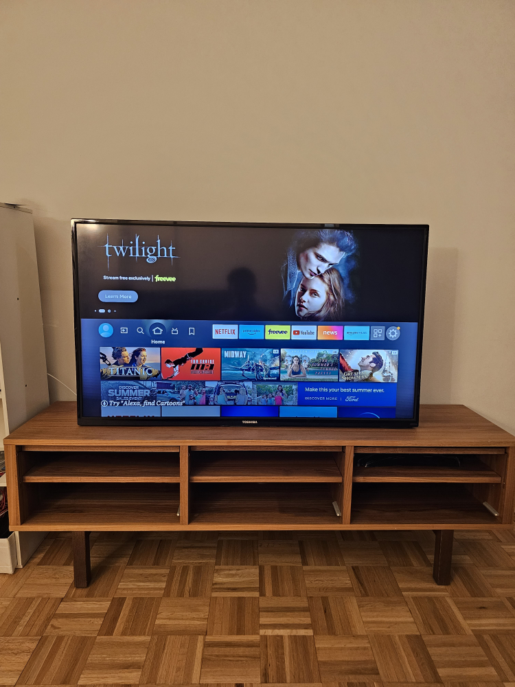 IKEA 3 drawer wood TV stand