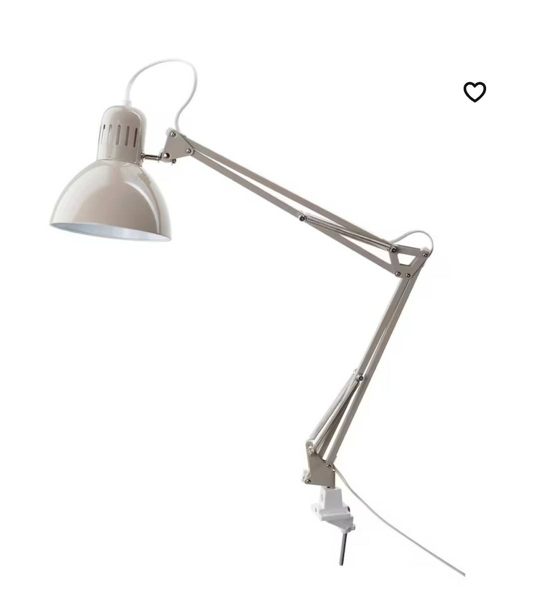 2 Ikea Silver Work Lamp
