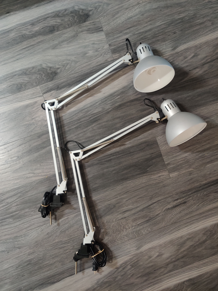 2 Ikea Silver Work Lamp - photo 4