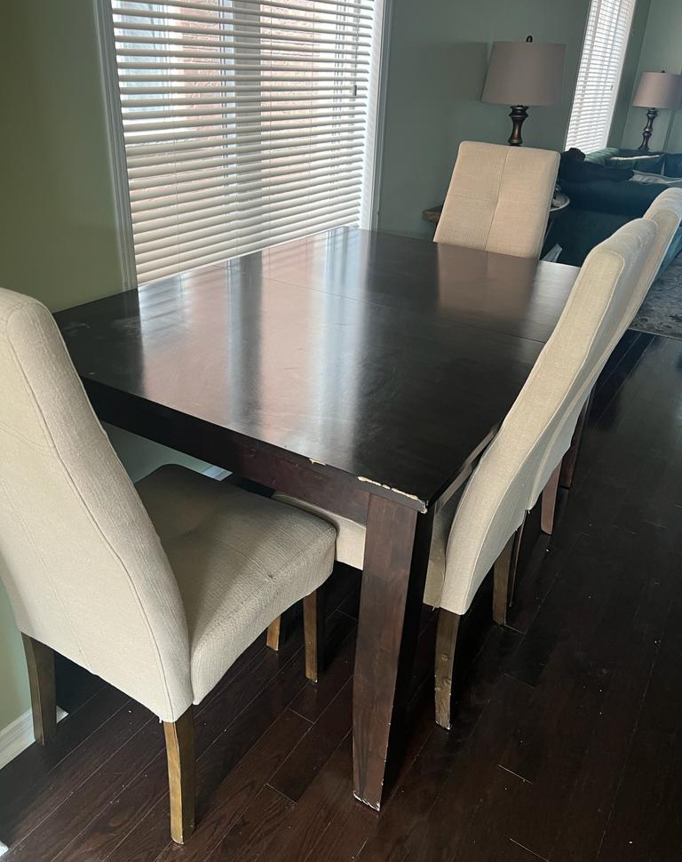 Extended Dinning table with 6 chairs - photo 5