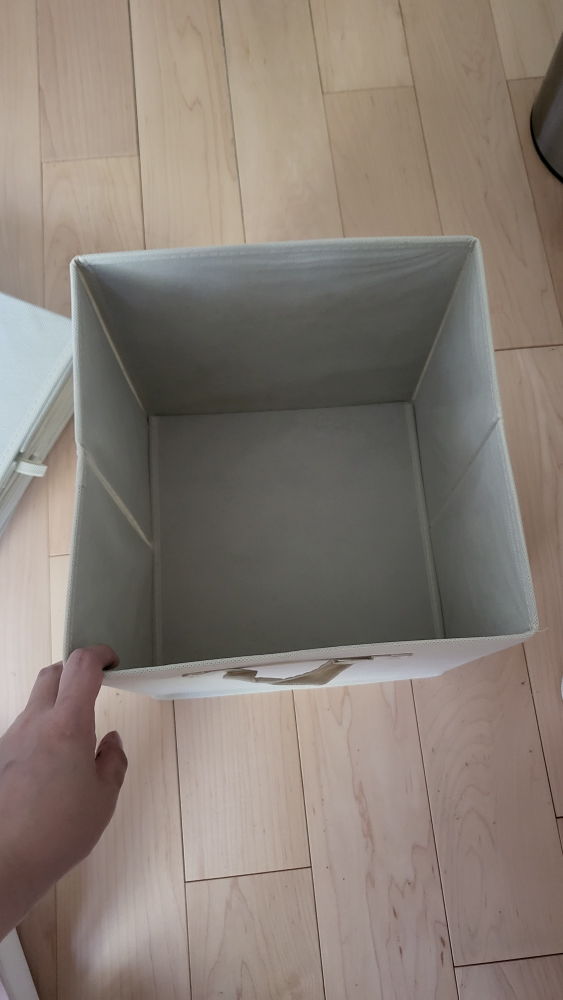 6 beige fabric cube organizers - photo 3