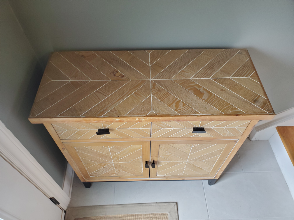 Natural wood storage cabinet with drawers - photo 2