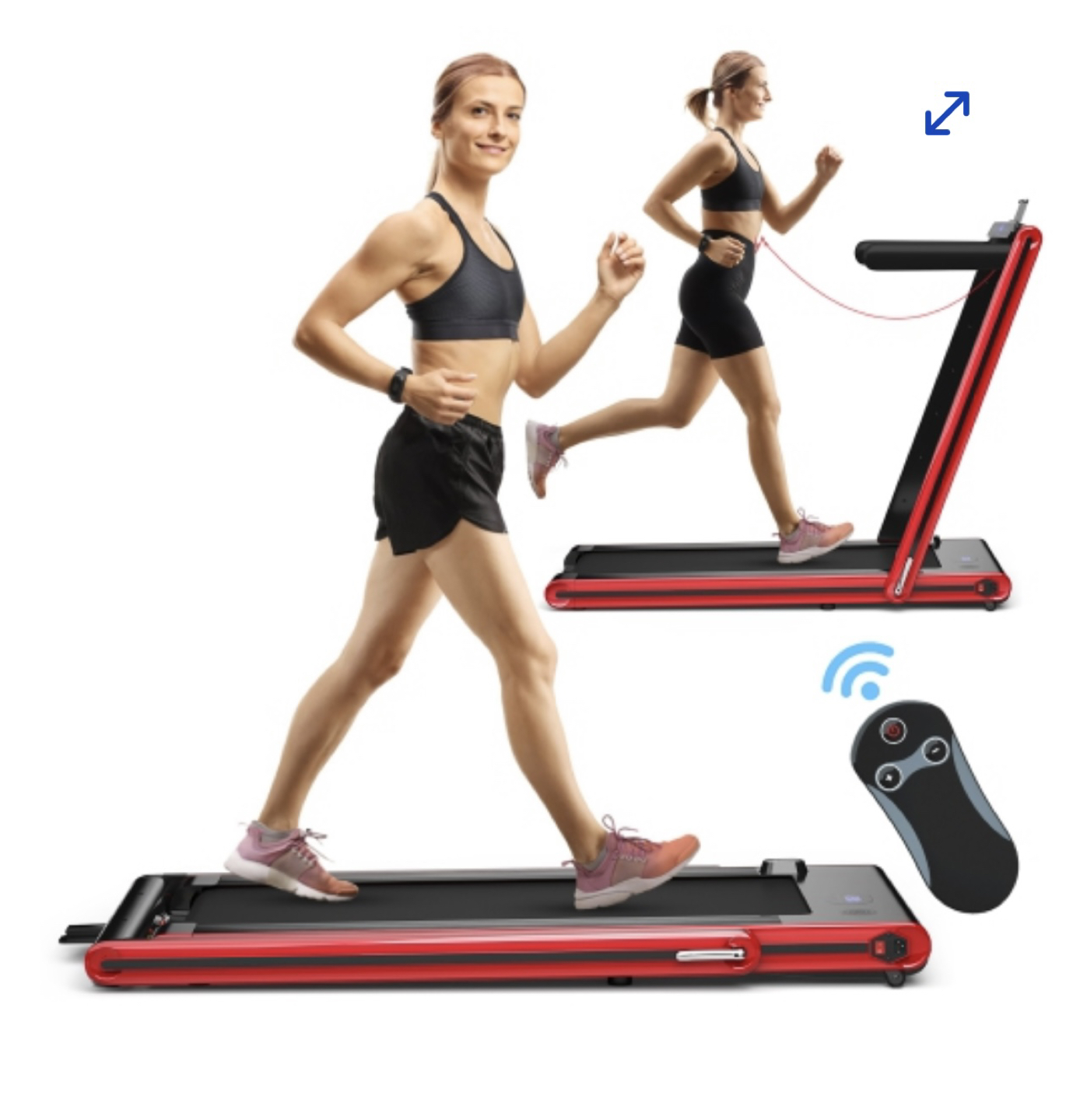 SUPERFIT FOLDABLE TREADMILL (red) thumbnail