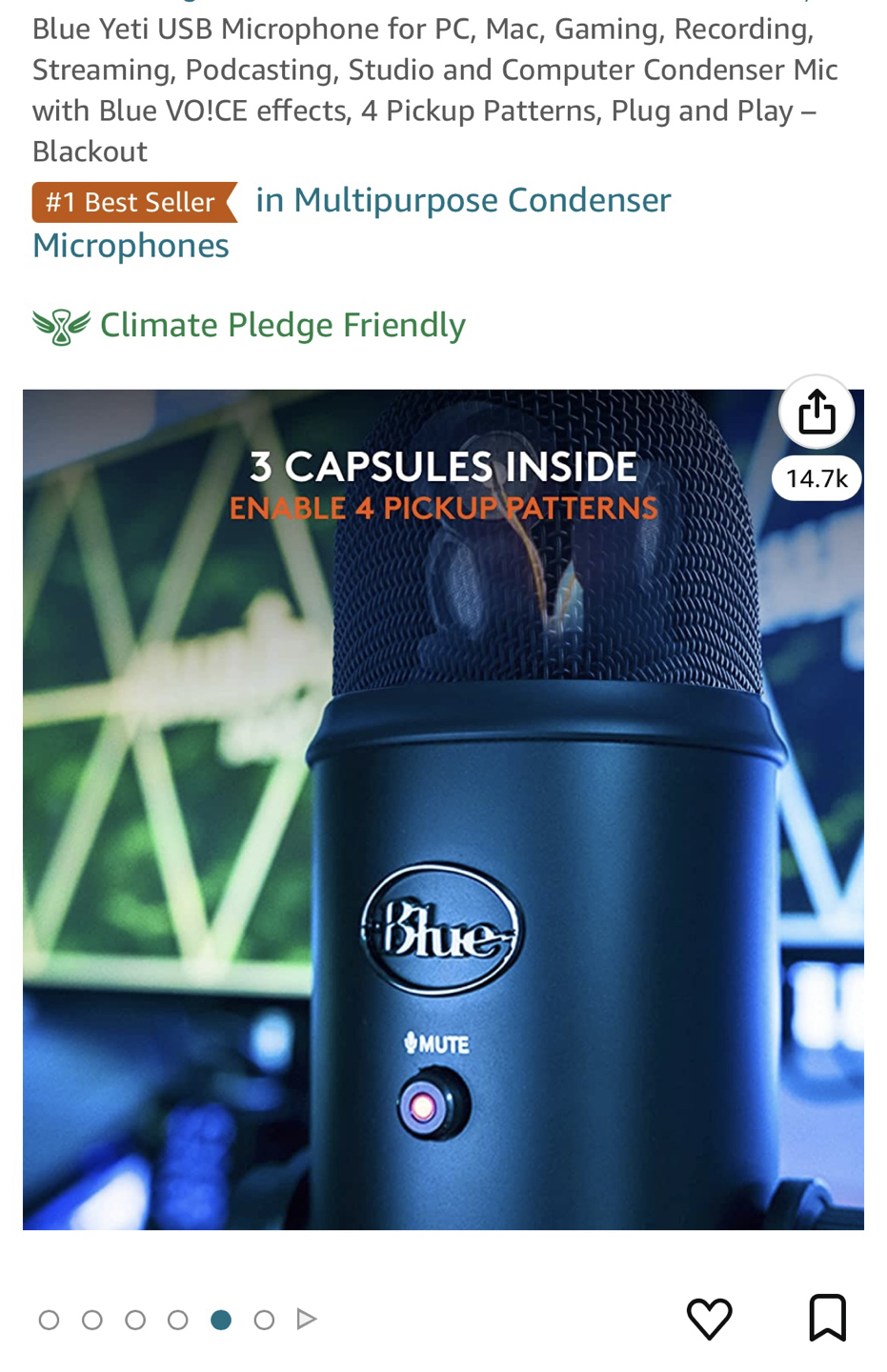 Blue Yeti Microphone Set (arm, shock mount, & pop filter)☀️ - photo 2