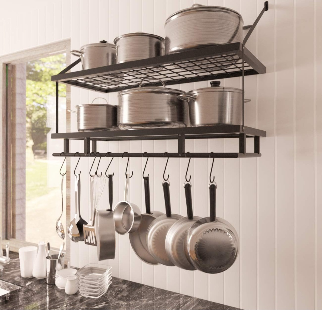 KES Pot Rack 30 Inches Kitchen thumbnail