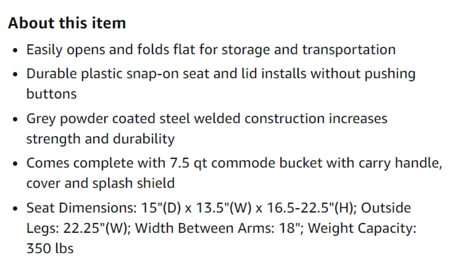 steel folding bedside comode (bedside toilet) - photo 2