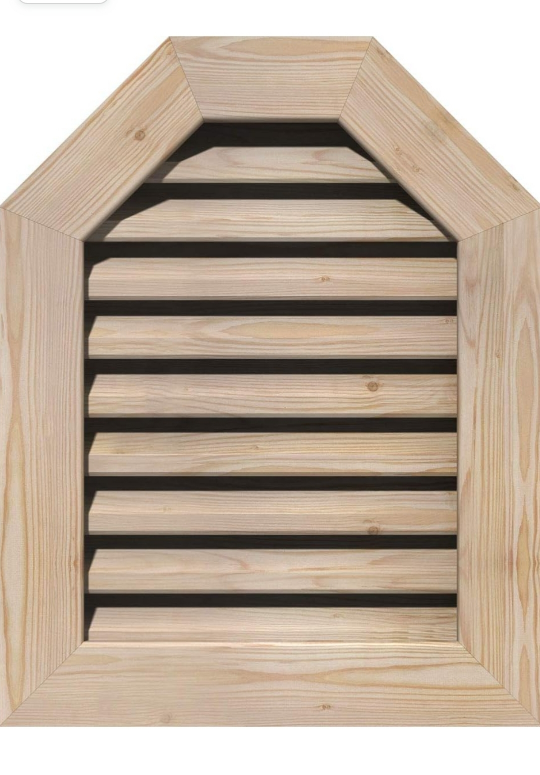 12"W x 14"H Octagonal Top Gable Vent (17"W x 19"H Frame Size) image indicator(2)