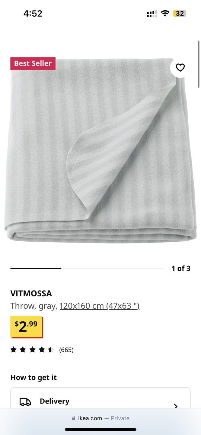 In packaging Ikea throw - photo 2