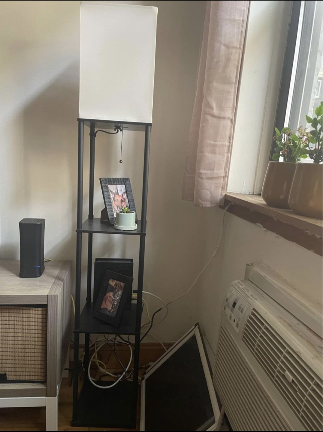 Shelf lamp with 3 layers