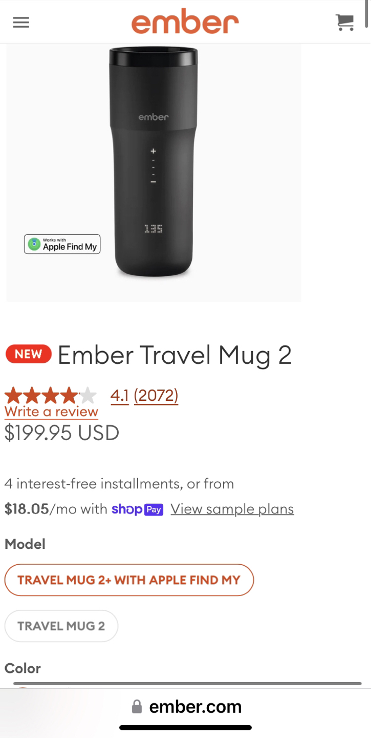 Ember Travel Mug 2 
Rechargeable travel mug. 
NO CHARGER ! - photo 3