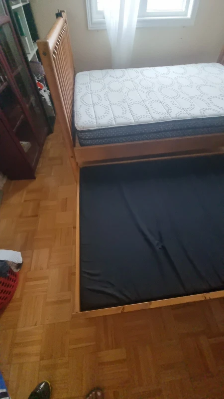 BunkBed Single over double +dresser +nighttable + hidden bed image indicator(5)