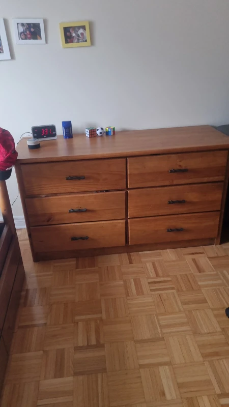 BunkBed Single over double +dresser +nighttable + hidden bed image indicator(7)