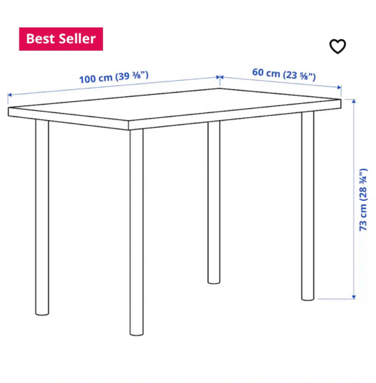 Ikea Linnmon table  - photo 2