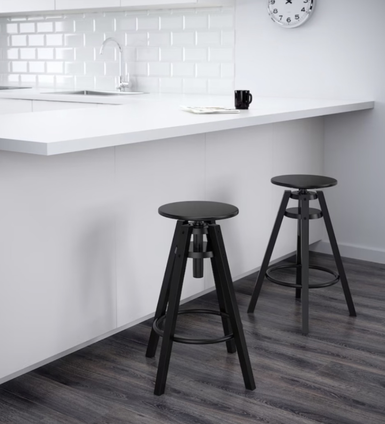 BLACK STOOLS (3) $40 each - photo 2