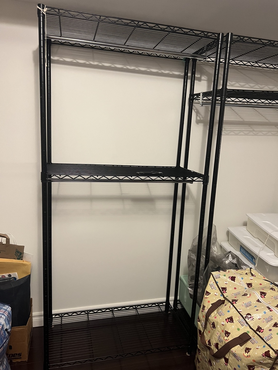 Sturdy metal rack in black color thumbnail
