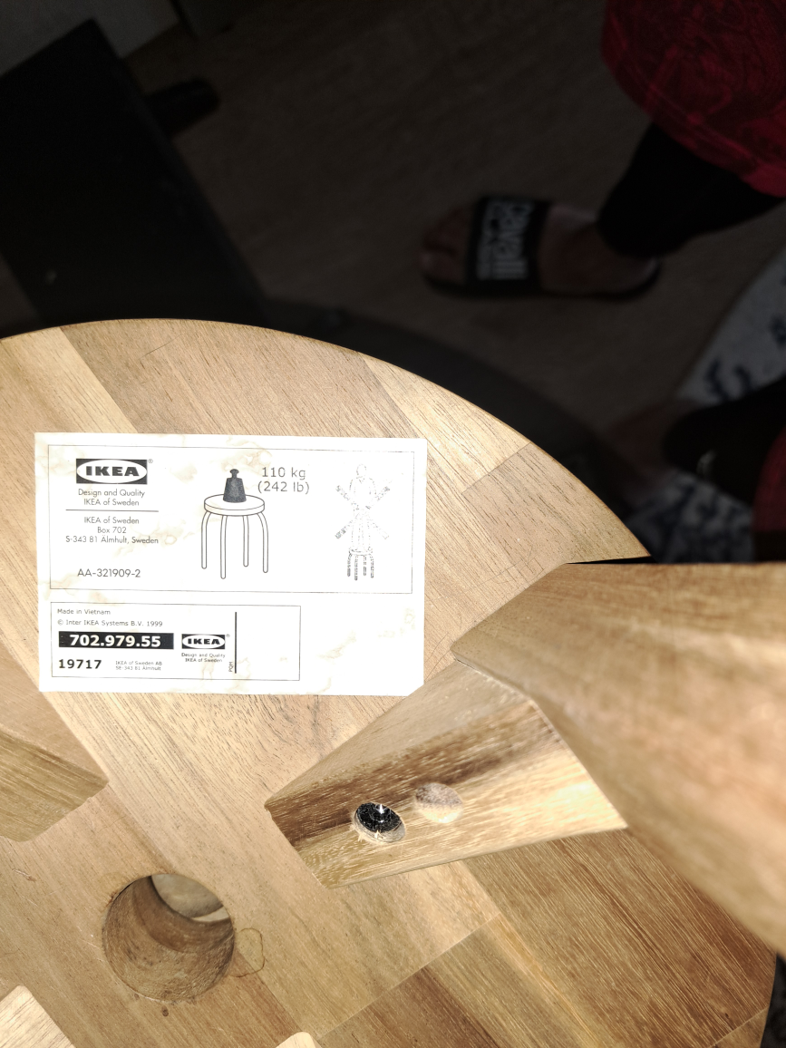 2 Ikea wooden Bar Stool $20 - photo 2