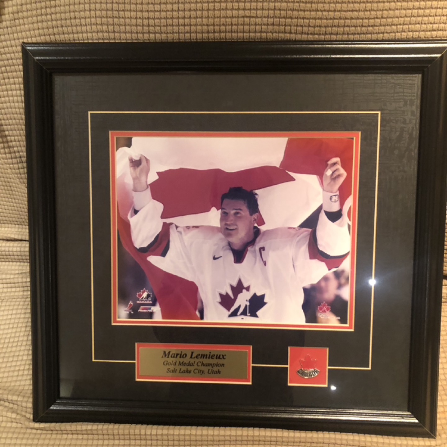 Mario Lemieux framed poster