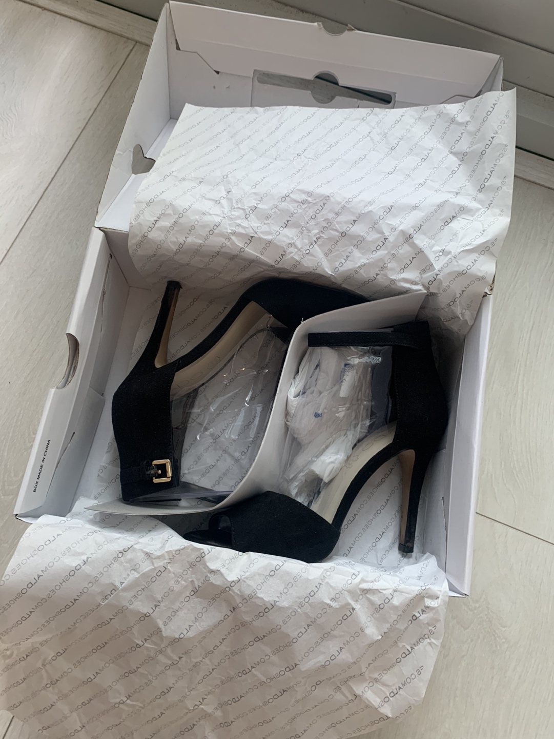 Aldo Size 7 Black Strap Heels image indicator(3)