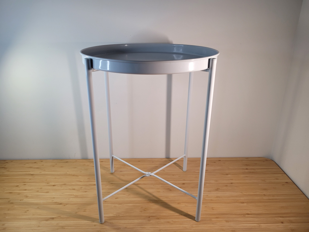 small white patio table